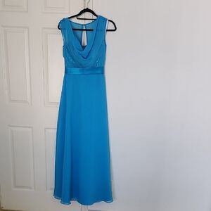 Christina Wu Sequin Marine Blue style #22617 sz 4